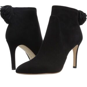 Loeffler Randall Mary Black Suede Ankle Bootie Sz 8